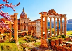 Bluebird Puzzle Roman Ruins in Spring, Italy* Rétros Et Nostalgie|Villes Et Villages