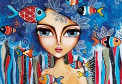 Magnolia Romi Lerda - Lady with Fish*Femme Animaux Marins|Hommes Et Femmes