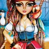 Magnolia Romi Lerda - The Beautiful Pirate*Femme Puzzles Pour Enfants|Hommes Et Femmes