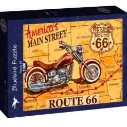 Bluebird Puzzle Route 66* Voitures, Motos Et Camions|Rétros Et Nostalgie