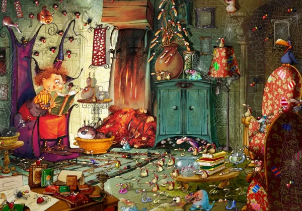 Grafika Ruyer François - François Ruyer - La Lecture*Femme Humour, Satire Et Wasgij|Gothiques Et Sorcières