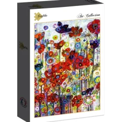 Grafika Sally Rich - Sally Rich - Poppies - Portrait* Art|De 1 000 Pièces