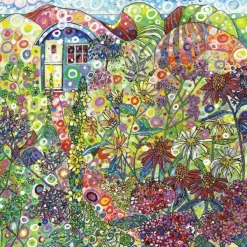 Grafika Sally Rich - The Blue Shepards Hut* Carré|Forêts, Fleurs Et Jardins