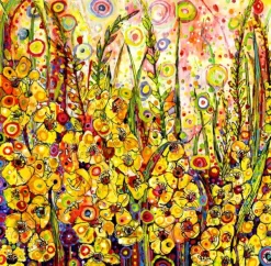 Grafika Sally Rich - Sally Rich - Golden Gladioli* Carré|Forêts, Fleurs Et Jardins