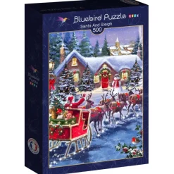 Bluebird Puzzle Santa And Sleigh*Femme Noël|Neige