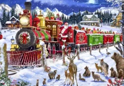 Bluebird Puzzle Santa Express Usa*Femme Animaux De La Forêt|Noël