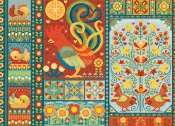 Cobble Hill Scandi Chicken Quilt* Animaux De La Ferme|Déco Et Objets