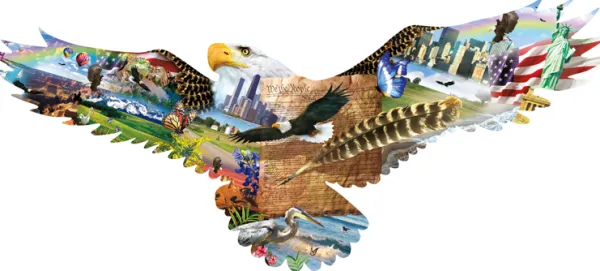 SunsOut Schory Lori - Puzzle Forme - Le Vol de l'Aigle* Forme|Oiseaux