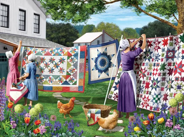 SunsOut Sharon Steele - Quilts in the Backyard*Femme Rétros Et Nostalgie|Hommes Et Femmes