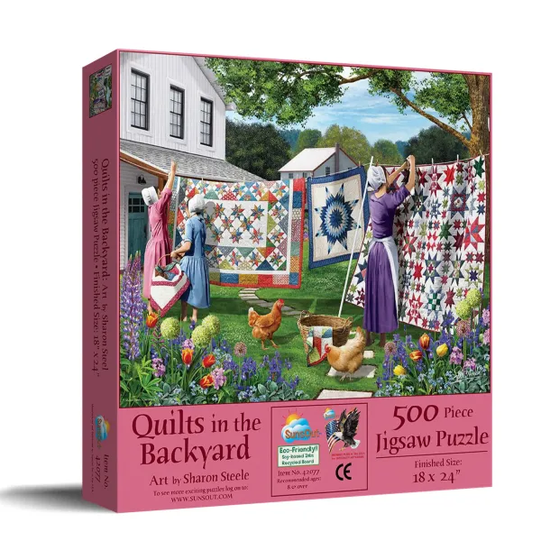 SunsOut Sharon Steele - Quilts in the Backyard*Femme Rétros Et Nostalgie|Hommes Et Femmes