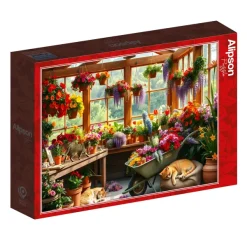 Alipson Puzzle Sieste dans la Serre* Chats|Forêts, Fleurs Et Jardins