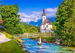 Enjoy Puzzle Small Church in Ramsau, Germany* Allemagne|Montagnes