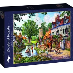 Bluebird Puzzle Steve Crisp - A Village in Summer* Rétros Et Nostalgie|Villes Et Villages