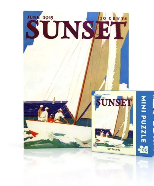 New York Puzzle Company Sunset - Day Sailing Mini* Pièces Mini|Bateaux