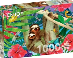 Enjoy Puzzle Sweet Sloths* Animaux De La Forêt|De 1 000 Pièces