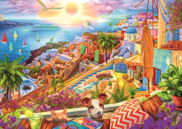 Trefl Tea Time : Visite De Santorin* De 1 000 Pièces|De 1 000 Pièces