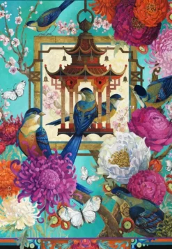 Bluebird Puzzle The Asiatic Garden* Oiseaux|Forêts, Fleurs Et Jardins