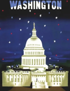 New York Puzzle Company The Capitol - American Airlines Poster Mini* Pièces Mini|Monuments