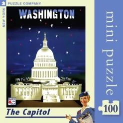 New York Puzzle Company The Capitol - American Airlines Poster Mini* Pièces Mini|Monuments