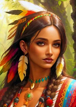 Enjoy Puzzle The Native*Femme Indiens|Hommes Et Femmes