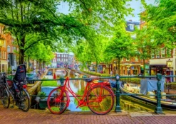 Bluebird Puzzle The Red Bike in Amsterdam* Autres Pays D'Europe|Villes Et Villages