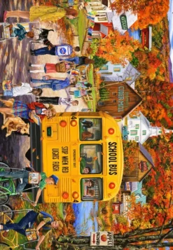 Bluebird Puzzle The School Bus*Femme/Enfant Villes Et Villages|Bébés Et Enfants