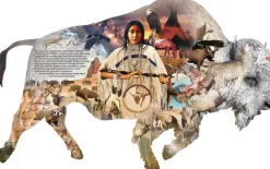 SunsOut The White Buffalo* Forme|Animaux Sauvages