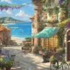 Schmidt Spiele Thomas Kinkade - Café sur la Côte Italienne* Villes Et Villages|De 1 000 Pièces
