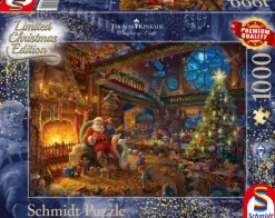 Schmidt Spiele Thomas Kinkade - Santa Claus and His Secret Helper*Femme Noël|De 1 000 Pièces