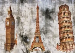 Art Puzzle Three Cities - Trois Tours* Monuments|Collages