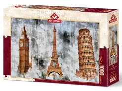 Art Puzzle Three Cities - Trois Tours* Monuments|Collages