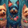Bluebird Puzzle Trio Canin* Chiens|Forêts, Fleurs Et Jardins
