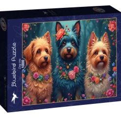 Bluebird Puzzle Trio Canin* Chiens|Forêts, Fleurs Et Jardins