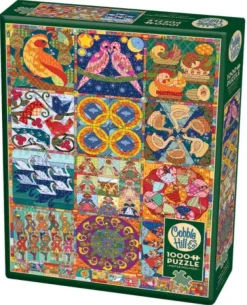 Cobble Hill Twelve Days of Christmas Quilt* Déco Et Objets|Collages