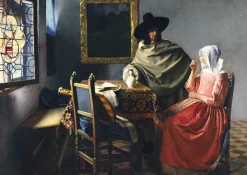 Bluebird Puzzle Vermeer Johannes - Johannes Vermeer - The Glass of Wine, 1661* Art|De 1 000 Pièces