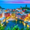 Enjoy Puzzle Vernazza au Crépuscule, Cinque Terre, Italy* Soleil, Lune|France