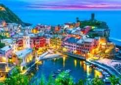 Enjoy Puzzle Vernazza au Crépuscule, Cinque Terre, Italy* Soleil, Lune|France