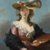 Grafika Vigee le Brun Louise-Élisabeth - Elisabeth Vigée-Lebrun : Autoportrait au Chapeau de Paille, 1782* De 2 000 Pièces|De 2 000 Pièces