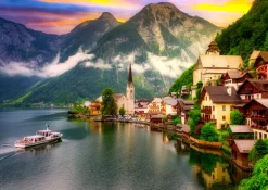 Enjoy Puzzle Ville de Hallstatt au Coucher du Soleil, Autriche* Autres Pays D'Europe|Montagnes