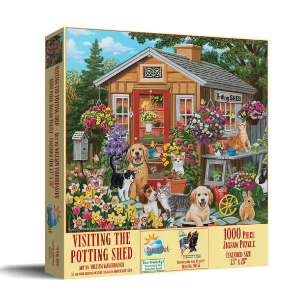 SunsOut Visiting the Potting Shed* Chiens|Chats