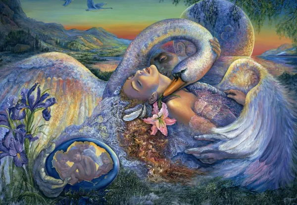 Grafika Wall Joséphine - Leda and the Swan*Femme Oiseaux|Hommes Et Femmes