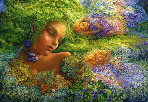 Grafika Wall Joséphine - Josephine Wall - Moss Maiden*Femme Puzzles Pour Enfants|Hommes Et Femmes