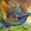Grafika Wall Joséphine - Josephine Wall - Peacock Princess*Femme Oiseaux|Hommes Et Femmes