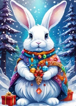 Bluebird Puzzle Winter Bunny* Animaux De La Ferme|Neige
